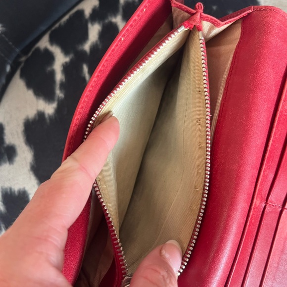 PRADA Beige & Red Fabric Long Wallet - Picture 13 of 14